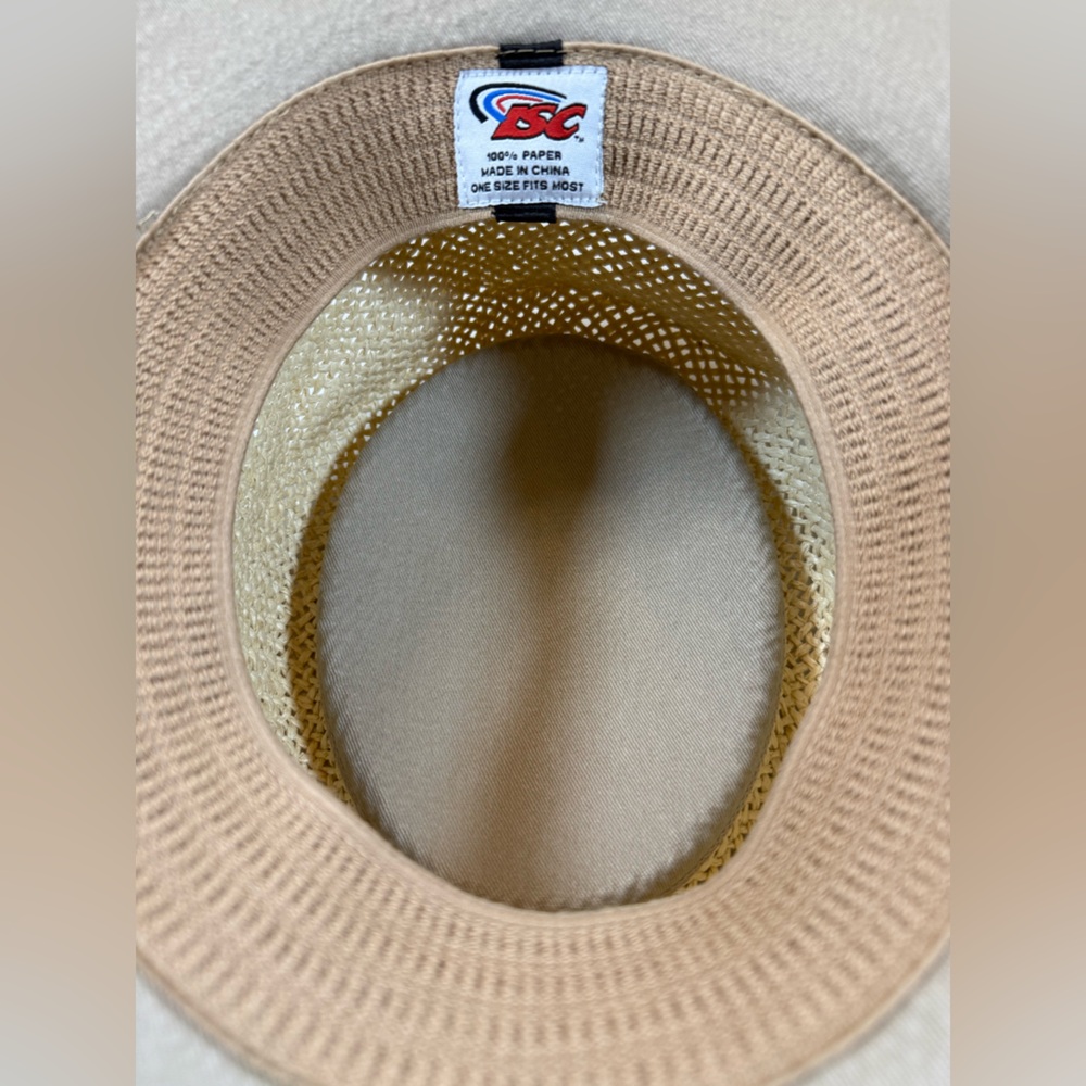 Vintage Nascar 100% paper straw hat, one size, ISC - Picture 7 of 12